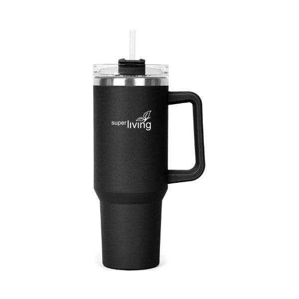 1200ml Tumbler with Handle & Straw Lid Bagazio Promotions - Trade Only 