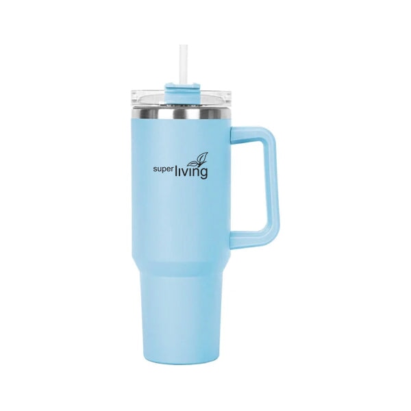 1200ml Tumbler with Handle & Straw Lid Bagazio Promotions - Trade Only 