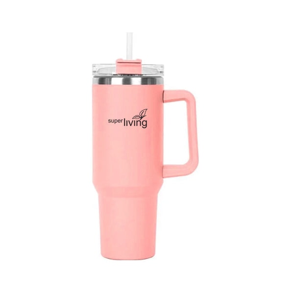 1200ml Tumbler with Handle & Straw Lid Bagazio Promotions - Trade Only 