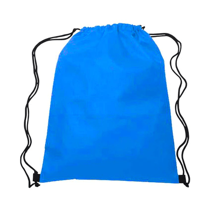 Blue Polyester Drawstring Bags Bagazio Promotions - Trade Only 