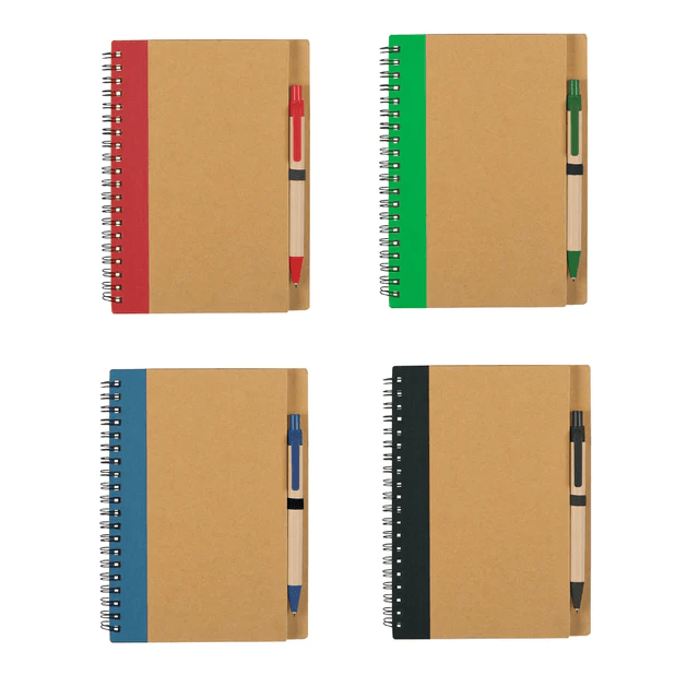 Eco Spiral Notebook & Pen Bagazio Promotions - Trade Only 
