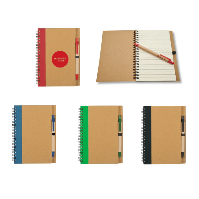 Eco Spiral Notebook & Pen Bagazio Promotions - Trade Only 