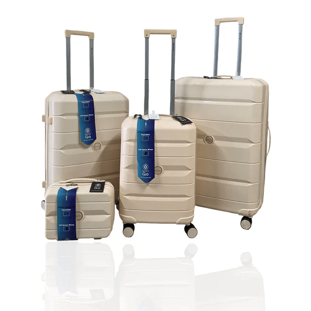 Hally GO 4 Piece Luggage Set Bagazio Promotions - Trade Only Beige 