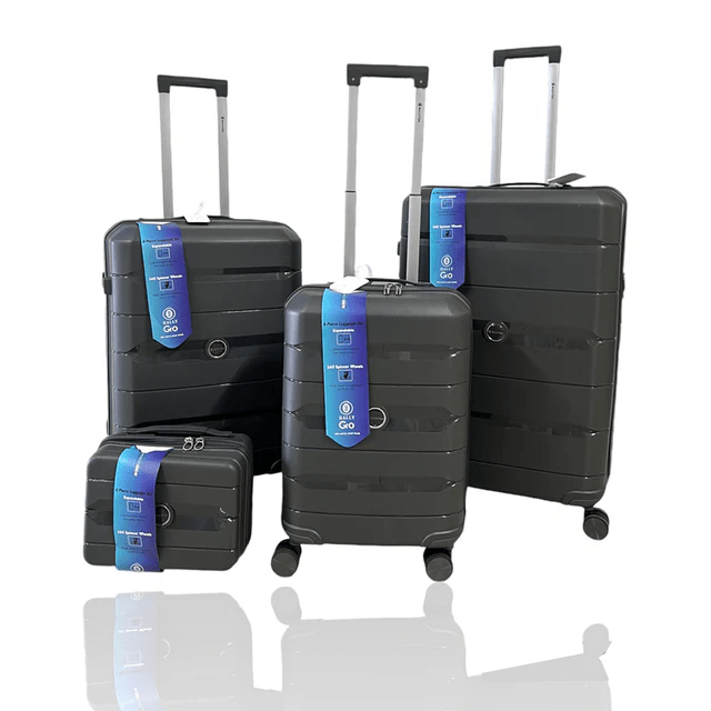 Hally GO 4 Piece Luggage Set Bagazio Promotions - Trade Only Black 