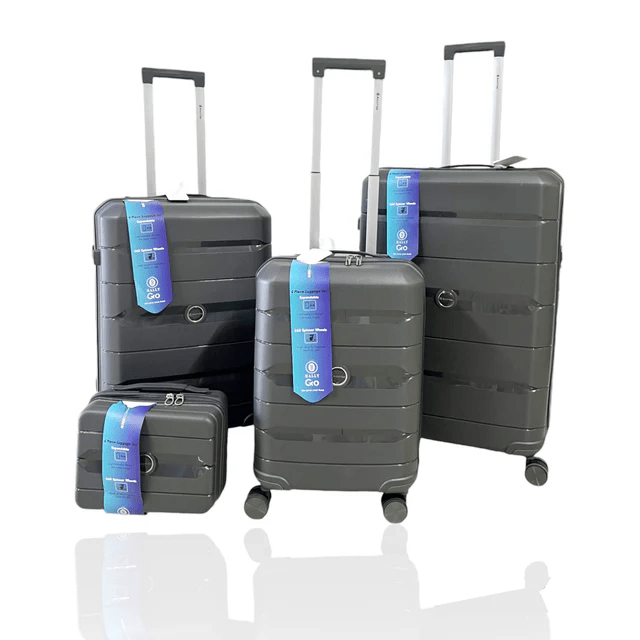 Hally GO 4 Piece Luggage Set Bagazio Promotions - Trade Only Grey 