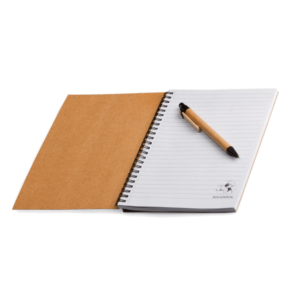 Eco Notebook & Pen in Clear Sleeve . 