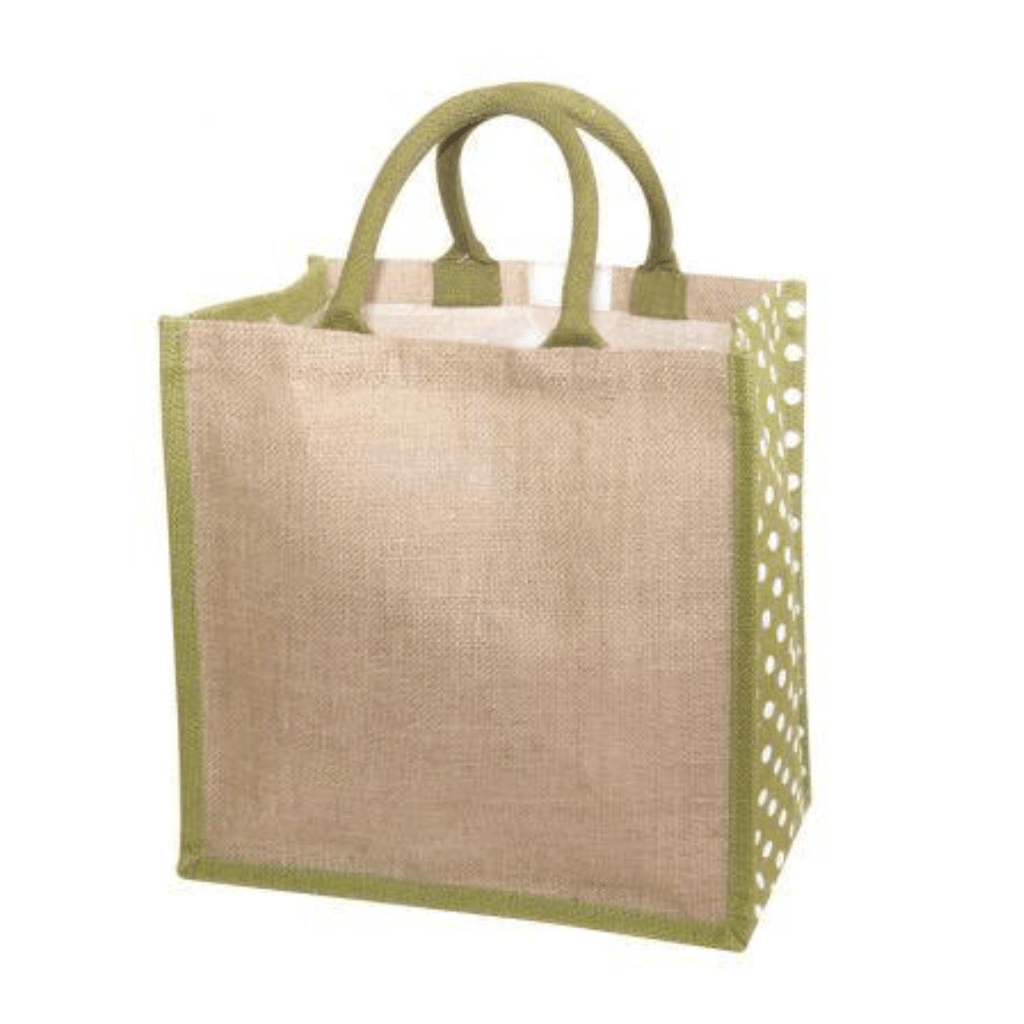 Polka Dot Jute Shopper Bag The Deal 